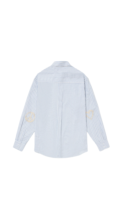 Camisa Manga Longa Piet "Cotton Striped" Azul