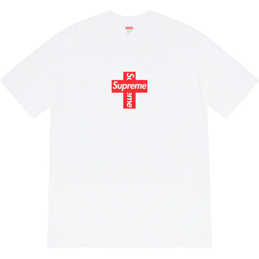 Camiseta Supreme "Box Logo Cross" Branco 1350