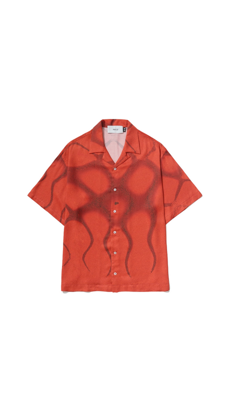 Camisa Pace "1820Hz Camp Collar Shirt" Vermelho