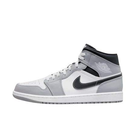 Tênis Air Jordan 1 Mid "Light Smoke Grey Anthracite" Cinza/Branco