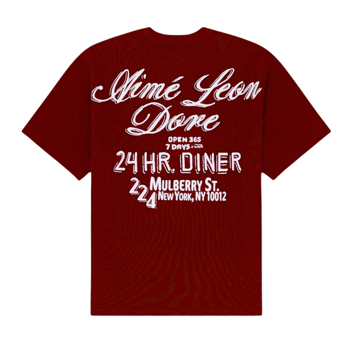 Camiseta Aimé Leon Dore "Diner" Vinho