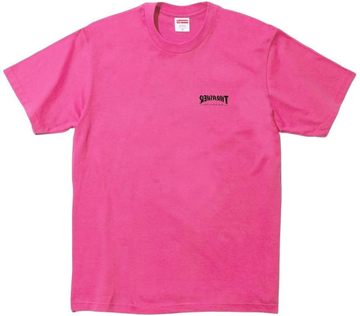 Camiseta Supreme x Thrasher "Cross" Rosa