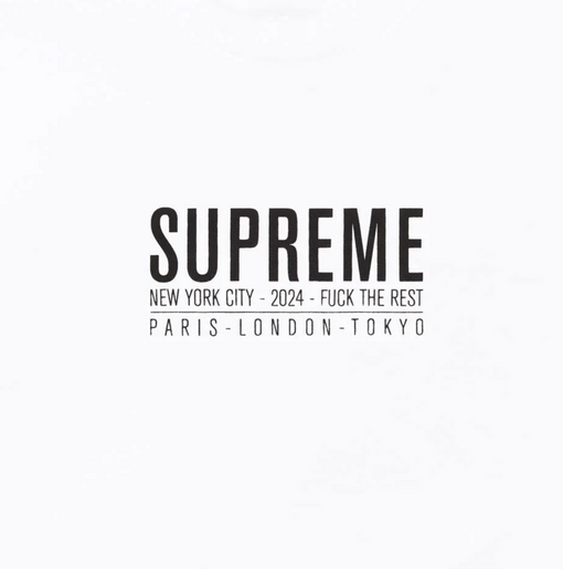 Camiseta Supreme "Paris" Branco