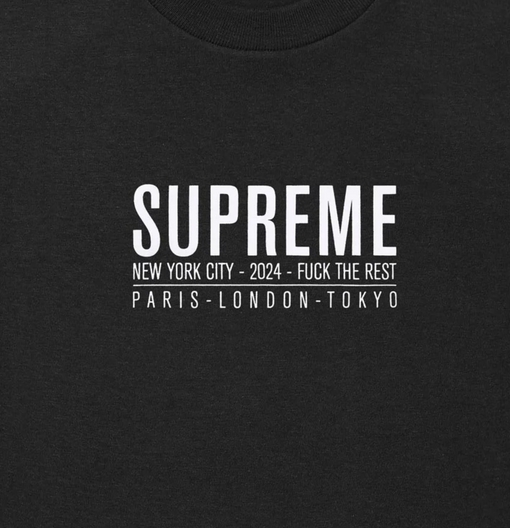 Camiseta Supreme "Paris" Preto