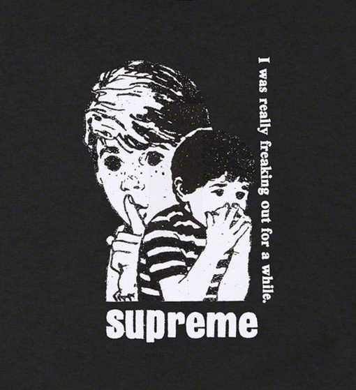 Camiseta Supreme "Freaking Out" Preto