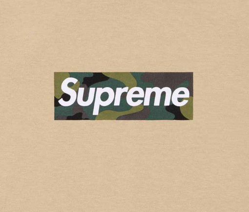 Camiseta Supreme "Box Logo FW23" Bege