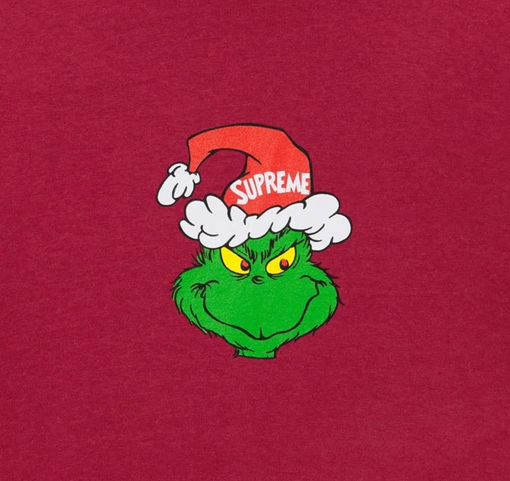 Camiseta Supreme "Grinch" Cardinal