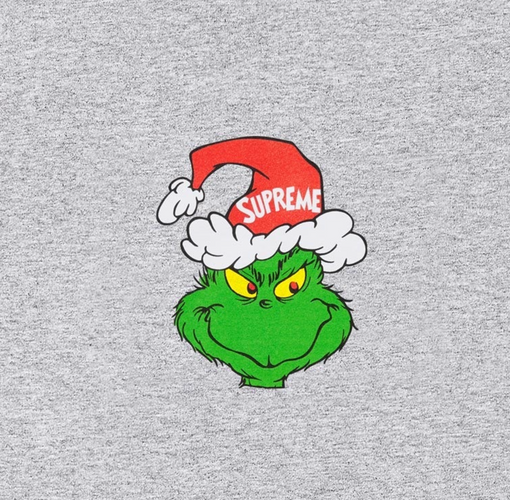 Camiseta Supreme "Grinch" Cinza