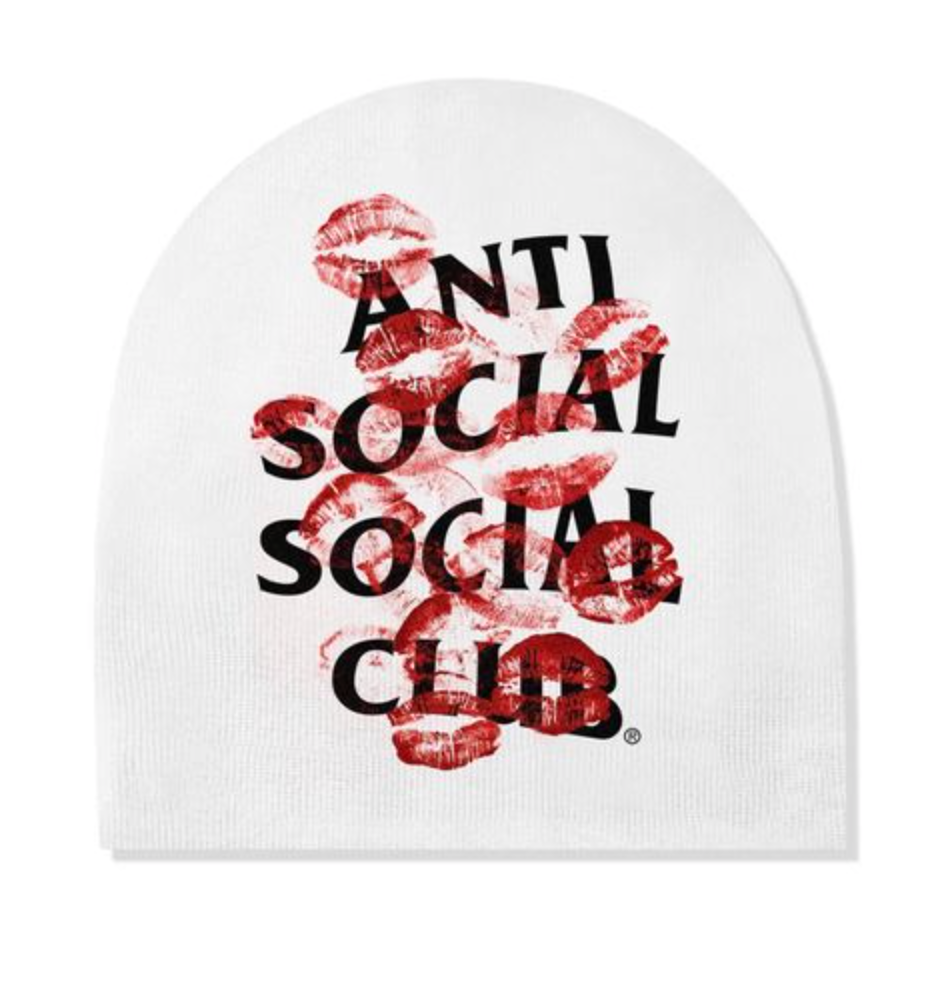 Touca ASSC Anti Social Social Club "Kiss Me" Branco