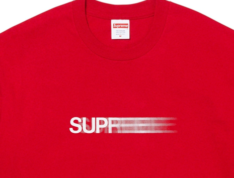 Camiseta Supreme "Motion Logo" Vermelho