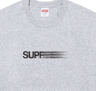 Camiseta Supreme "Motion Logo" Cinza