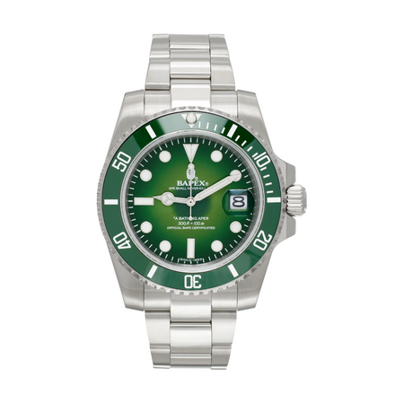 Relógio Bape "Type 1 BAPEX" Verde/Prata