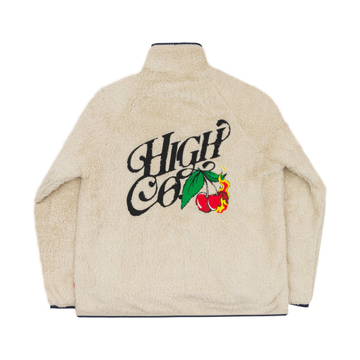 Jaqueta Fleece High "Cherry" Branco