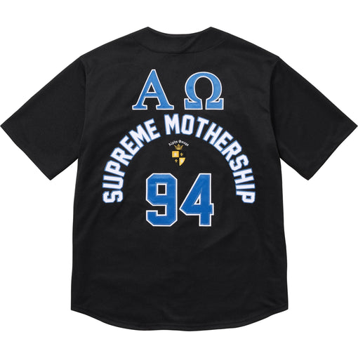 Camisa Jersey Supreme "Alpha Omega Baseball" Preto