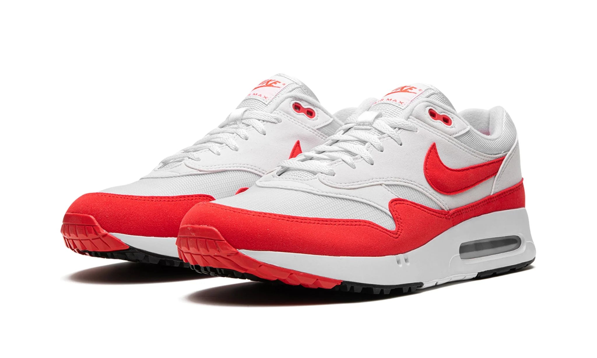 Air max 1 hot sale red and grey