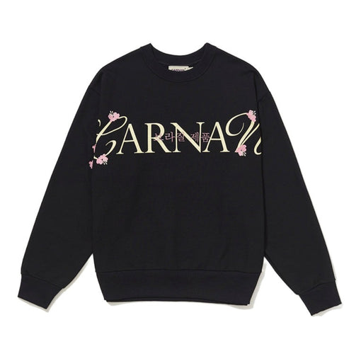 Crewneck Carnan "Embroided Flowers" Preto