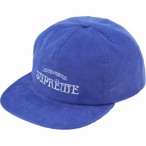 Boné 5-Panel Supreme "Champagne Corduroy" Azul