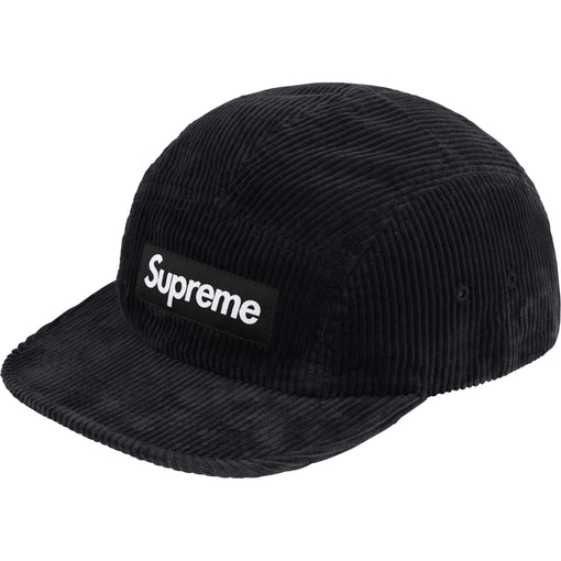 Boné Supreme "Corduroy FW24" Preto