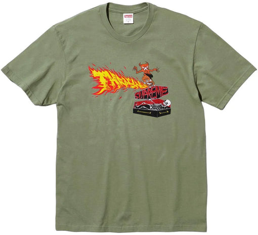 Camiseta Supreme x Thrasher "Back Tail" Verde