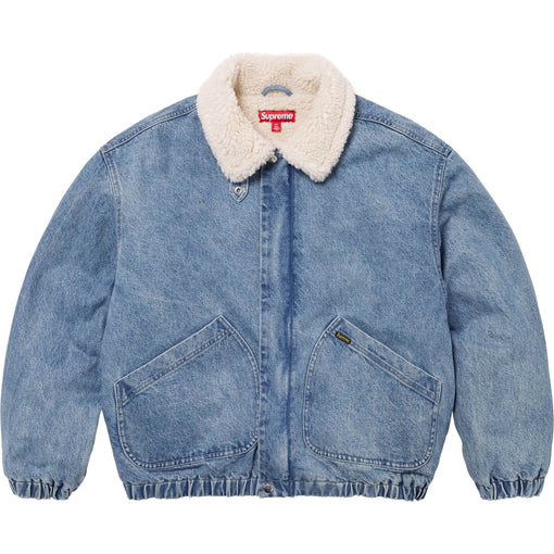 Jaqueta Supreme Denim "Faux Shearling Lined Bomber" Azul