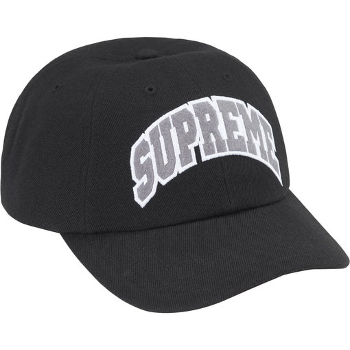 Boné 6-Panel Supreme "Felt Arc" Preto