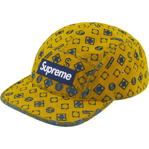 Boné Supreme "Flocked Denim" Amarelo