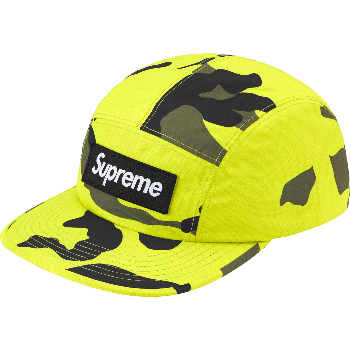 Boné Supreme "GORE-TEX SS25" Amarelo Florescente Camo