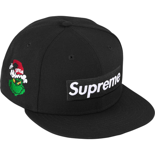 Boné Supreme x New Era "Grinch Box Logo" Preto