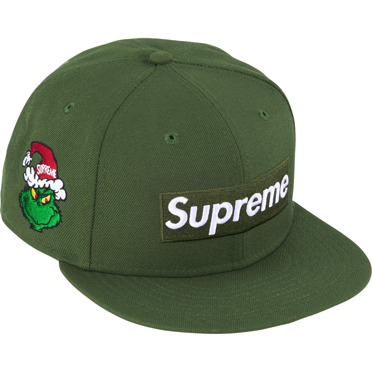 Boné Supreme x New Era "Grinch Box Logo" Verde