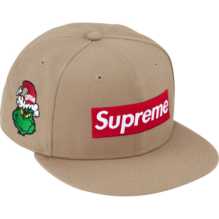 Boné Supreme x New Era "Grinch Box Logo" Bege