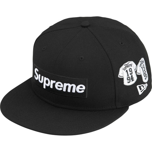 Boné Supreme x New Era "Jerseys Box Logo" Preto