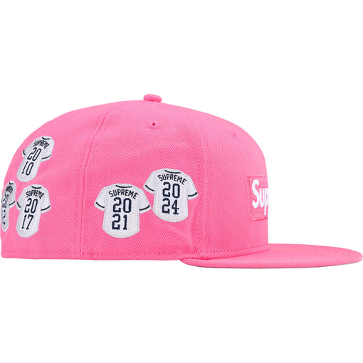 Boné Supreme x New Era "Jerseys Box Logo" Rosa