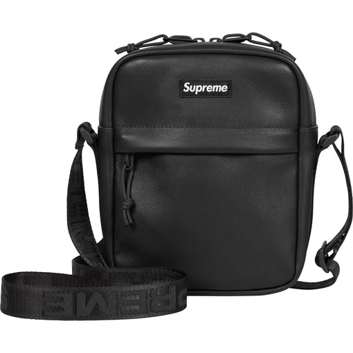 Bolsa Supreme "Shoulder Bag Leather" Preto