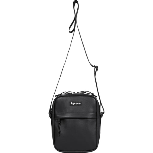 Bolsa Supreme "Shoulder Bag Leather" Preto