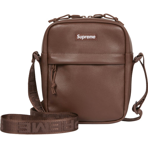 Bolsa Supreme "Shoulder Bag Leather" Marrom