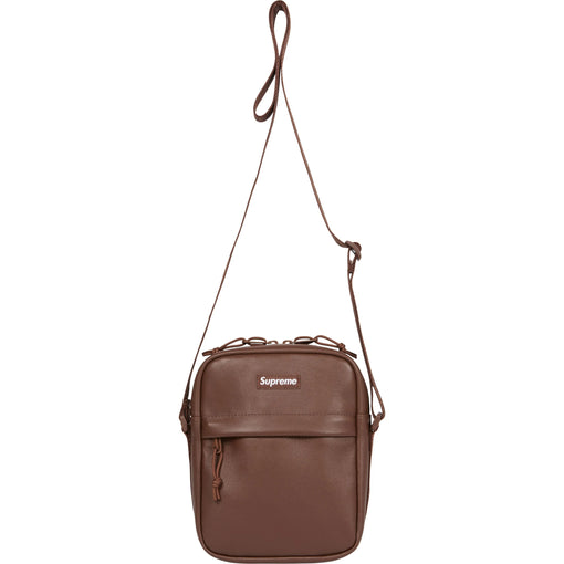 Bolsa Supreme "Shoulder Bag Leather" Marrom