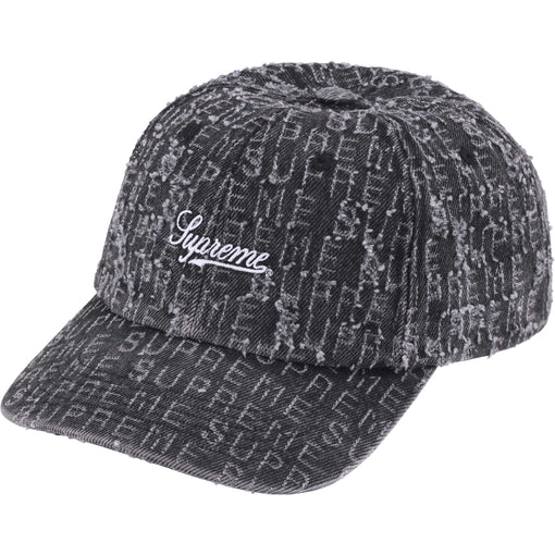 Boné 6-Panel Supreme "Needle Punch Denim" Preto