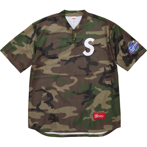 Camisa Supreme "S Logo Baseball Henley" Camo