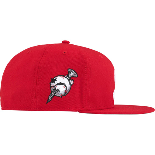 Boné Supreme x New Era "Screw Ball S Logo" Vermelho