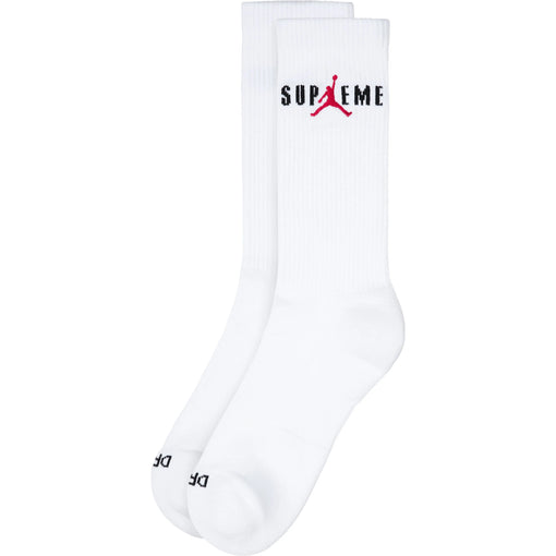 Pack de Meias Supreme x Jordan "Crew Socks" Branco (2 pares)