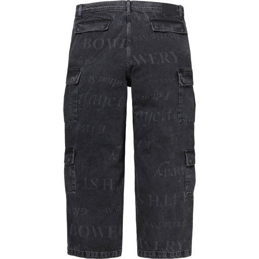 Calça Supreme x Martine Rose "Denim Cargo Pant" Preto