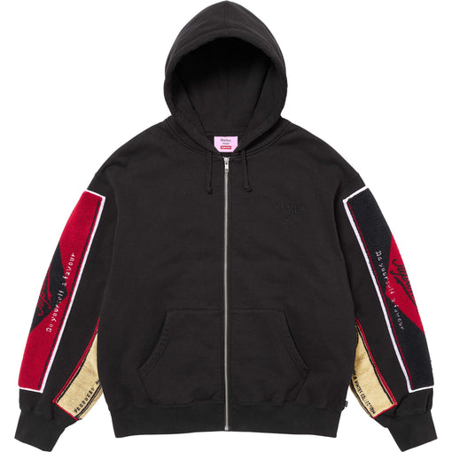 Moletom Supreme x Martine Rose "Towel Zip Up" Preto