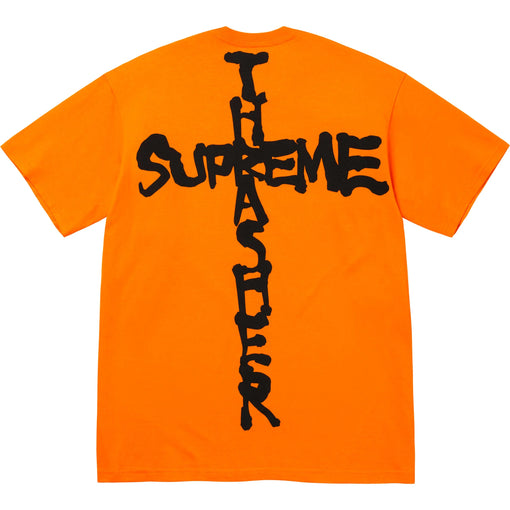 Camiseta Supreme x Thrasher "Cross" Laranja