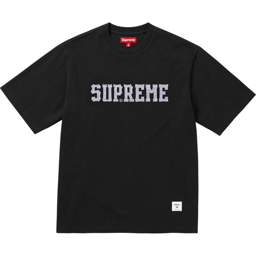 Camiseta Supreme "Twill Appliqué S/S Top" Preto