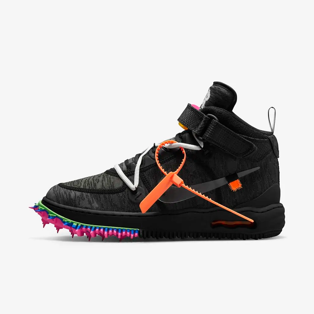 Tênis Nike Air Force 1 Mid "Off White" Preto