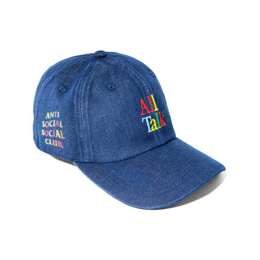 Boné 6 Panel Anti Social Social Club "Hella Texts" Azul